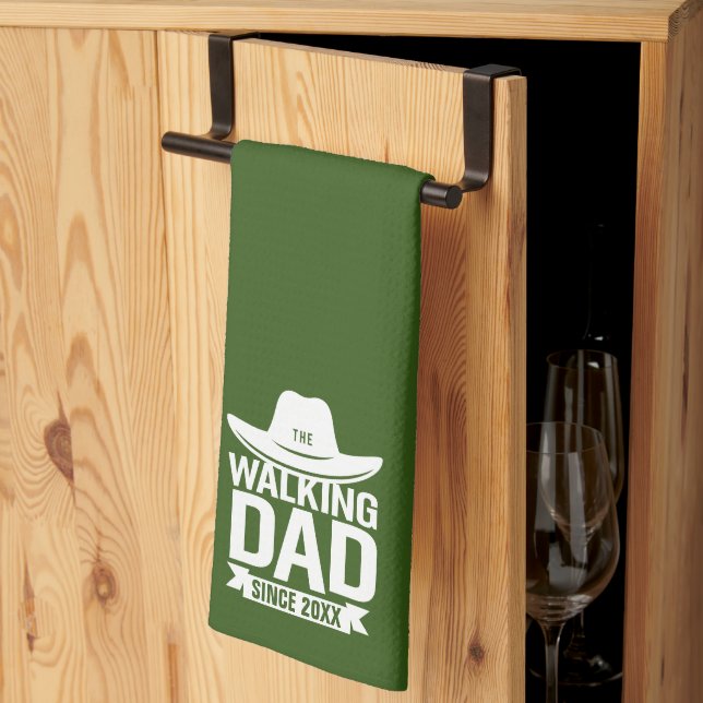 Father's Day - The Walking Dad Since… Kitchen Towel (Thirds Fold)