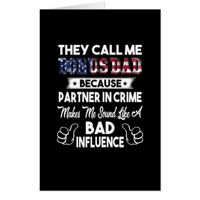Father's Day | They Call Me Bonus Dad Card (Front)
