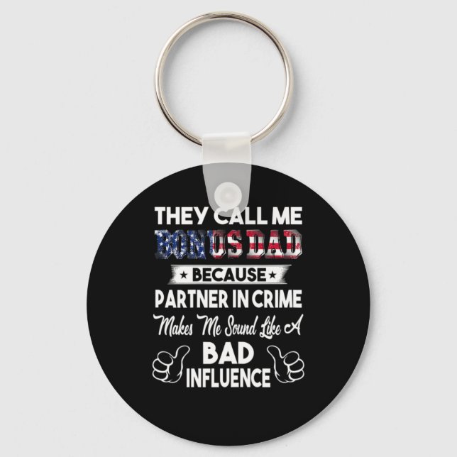 Father's Day | They Call Me Bonus Dad Keychain (Front)