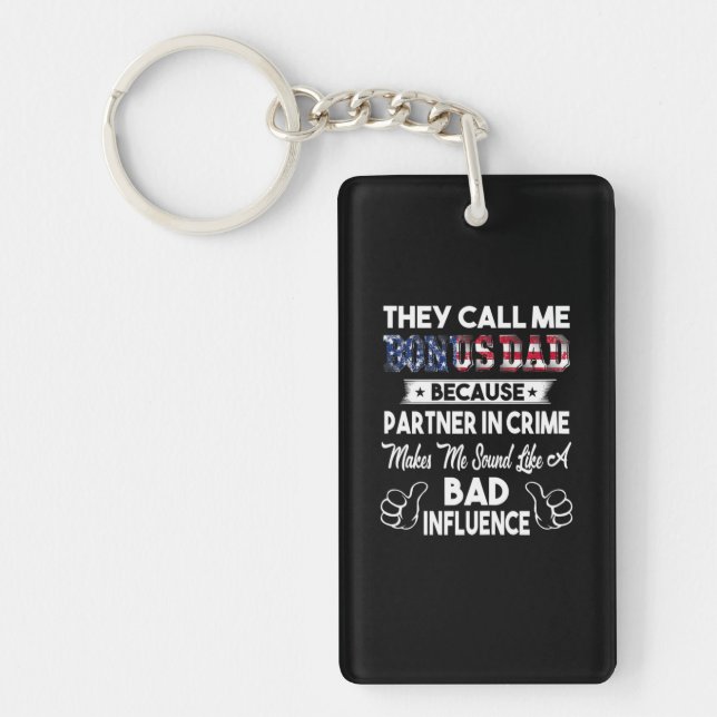 Father's Day | They Call Me Bonus Dad Keychain (Front)