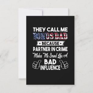 Father's Day They Call Me Bonus Dad RSVP Card