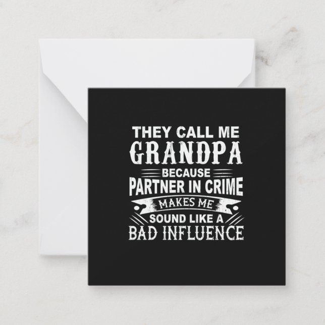 Father's Day They Call Me Grandpa Note Card (Front)