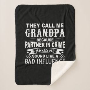 Father's Day They Call Me Grandpa Sherpa Blanket