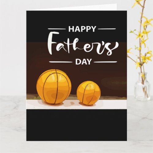 Fathers Day to basketball Dad black  Card