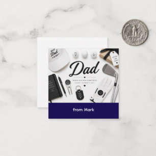 Father's Day to golf Dad in green with love Note Card