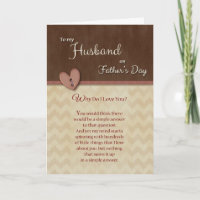 Father's Day to Husband - Why Do I Love You? Card