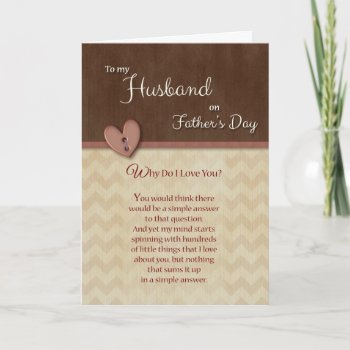 Father's Day To Husband - Why Do I Love You? Card by ryckycreations at Zazzle