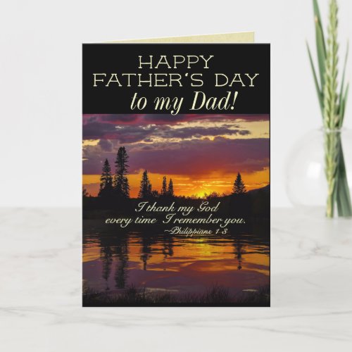 Fathers Day to my Dad Inspirational Bible Verse Card