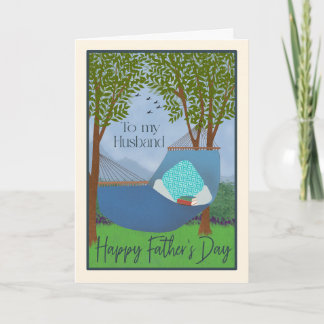 Fathers Day to My Husband Hammock Card