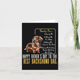 Fathers Day To The Best Dachshund Dad - Dachshund  Card