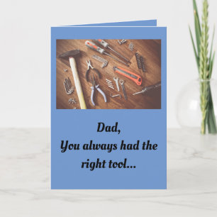 Father's Day Tools Folded Greeting Card