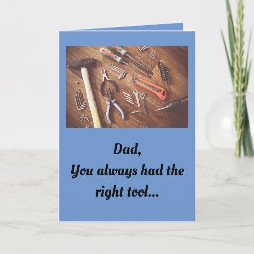 Fathers Day Tools Folded Greeting Card