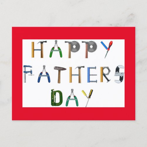 Fathers Day Tools Postcard