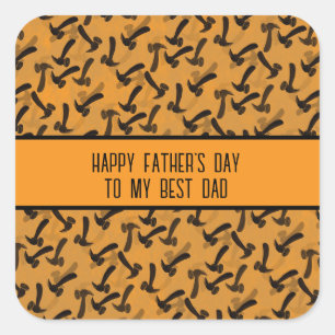 Father's Day Tools Square Sticker
