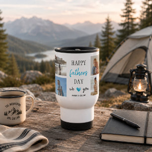 Father's Day Travel Mug   Personalized Collage