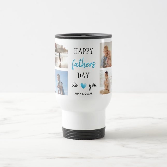 Father's Day Travel Mug | Personalized Collage (Center)