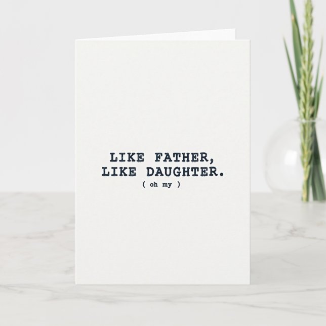 Fathers Day Typewriter Text Card (Front)