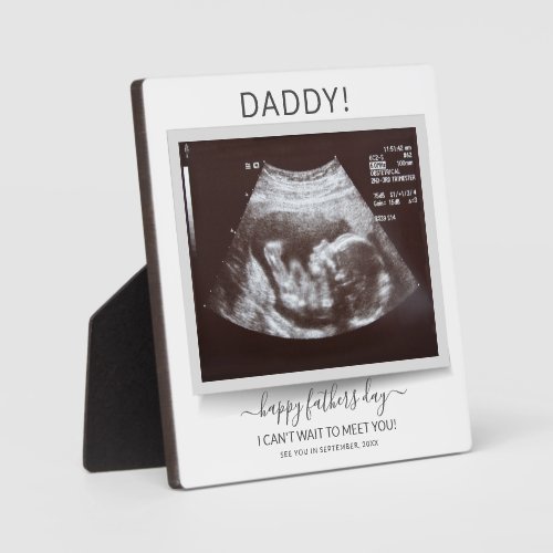 Fathers Day Ultrasound Photo Pregnancy Reveal Dad Plaque
