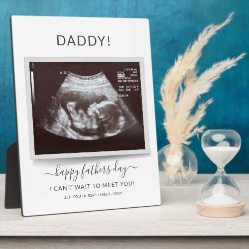 Fathers Day Ultrasound Photo Pregnancy Reveal Dad Plaque