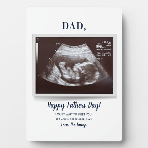 Fathers Day Ultrasound Pregnancy Announcement Dad Plaque