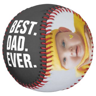 Fathers Day Unique Personalized Best Dad Ever Softball