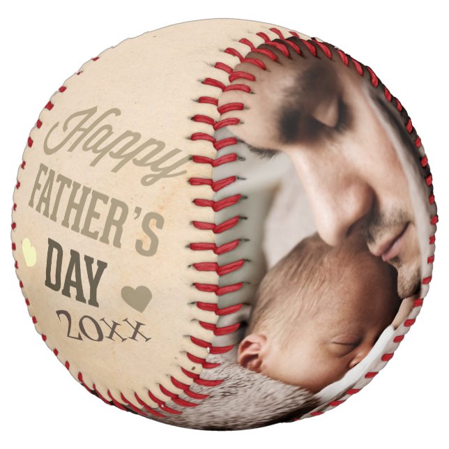 Fathers Day Unique Personalized Softball (Angled)