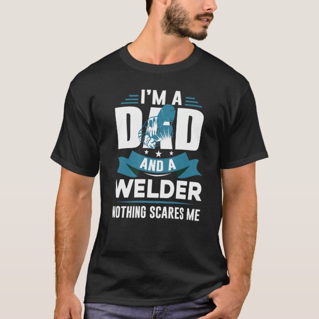 Father's Day  USA Patriotic Welder Dad T-Shirt (Front)