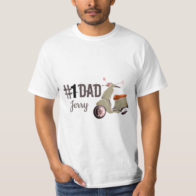 Father's Day Vespa  T-Shirt (Front)