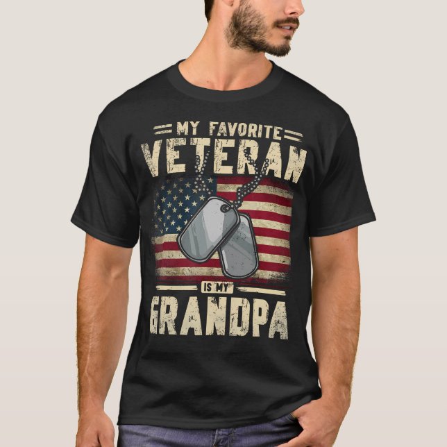 Father'S Day Veteran Day My Favorite Veteran Is My T-Shirt (Front)