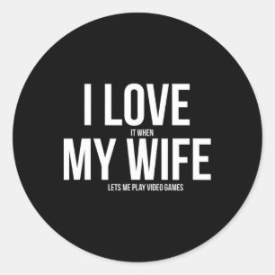 Father's Day Video Game Dad Classic Round Sticker