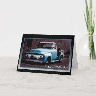 Father's Day - Vintage Blue Pickup Truck Card
