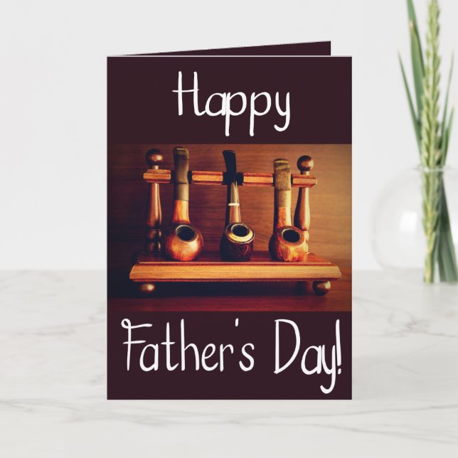 Father's Day Vintage Smoking Pipes Card (Front)