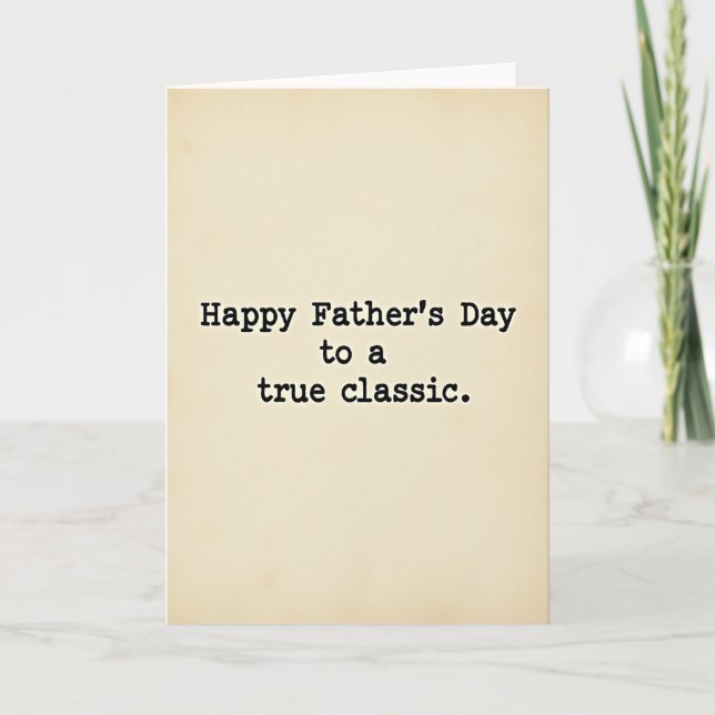 Fathers Day Vintage Style Card (Front)