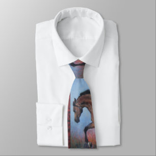 Father's Day Western Horse Pattern Neck Tie