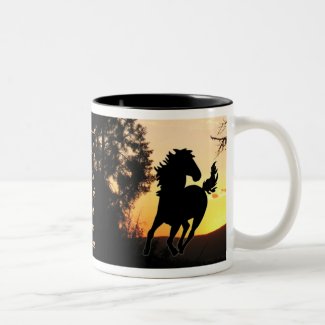 Father's Day Wild Horse Sunset Mug