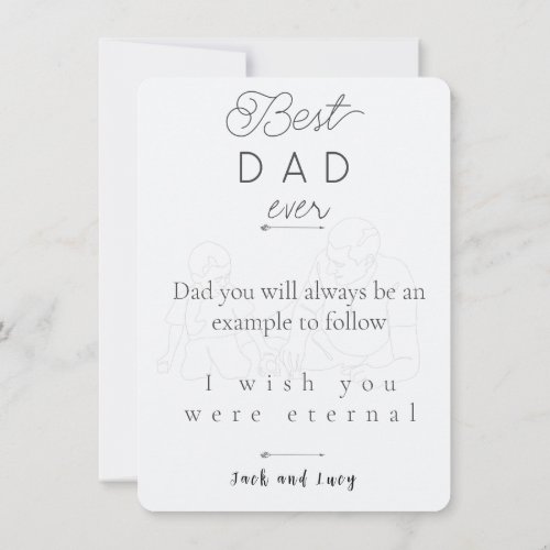 Fathers day wish you were eternal custom card