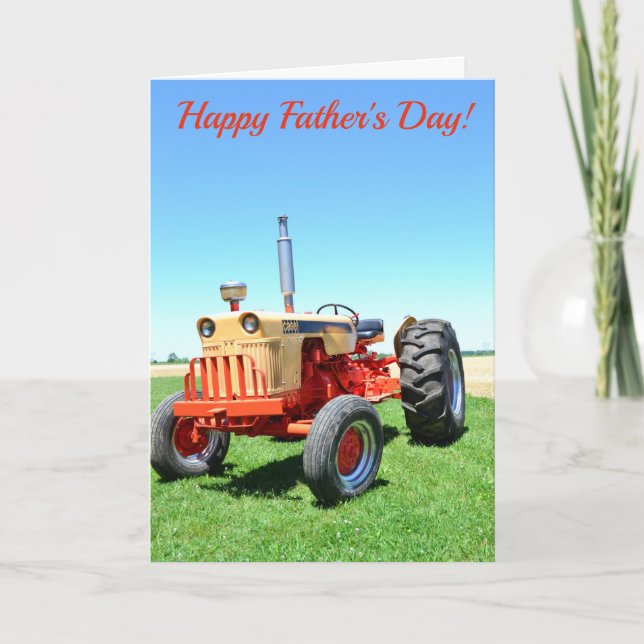 Father's Day Wishes with Tractor Card (Front)