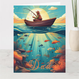 Fathers Day With A Fishing Theam Card