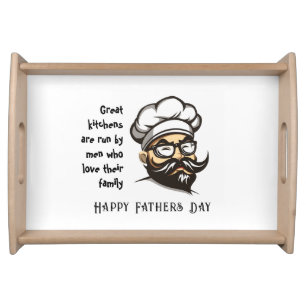 Fathers Day With Family Loving Quote Serving Tray