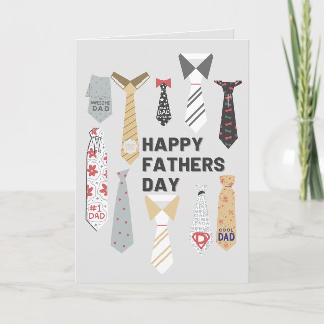 Father's Day with Scattered Ties Card (Front)