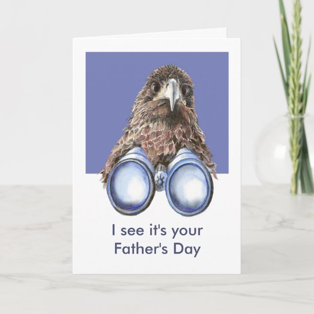 Father's Day Wonderful Birdwatching Dad Humor  Card (Front)