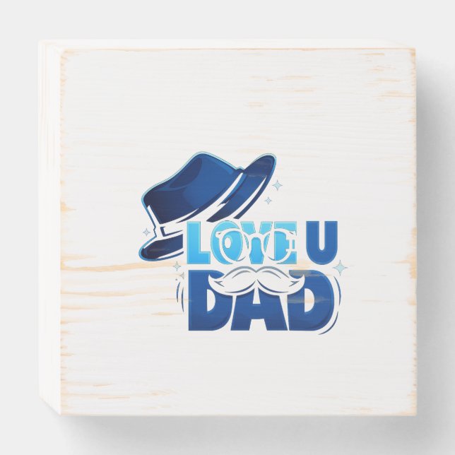 father's day wooden box sign (Front Horizontal)