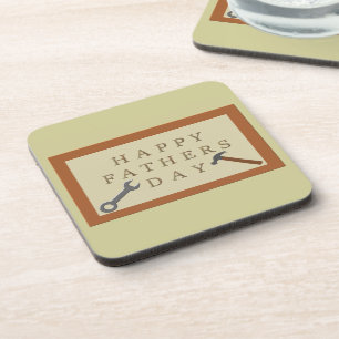 Fathers Day Wooden Sign Beverage Coaster