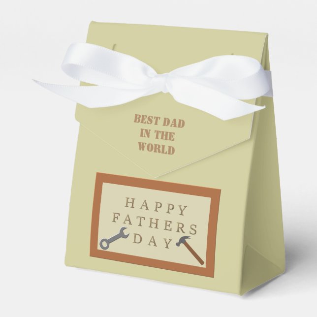 Fathers Day Wooden Sign Custom Favor Boxes (Front Side)