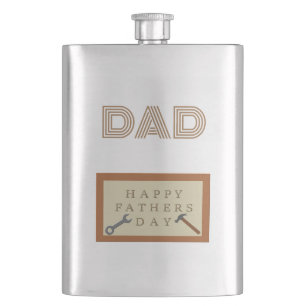 Fathers Day Wooden Sign Custom Flask
