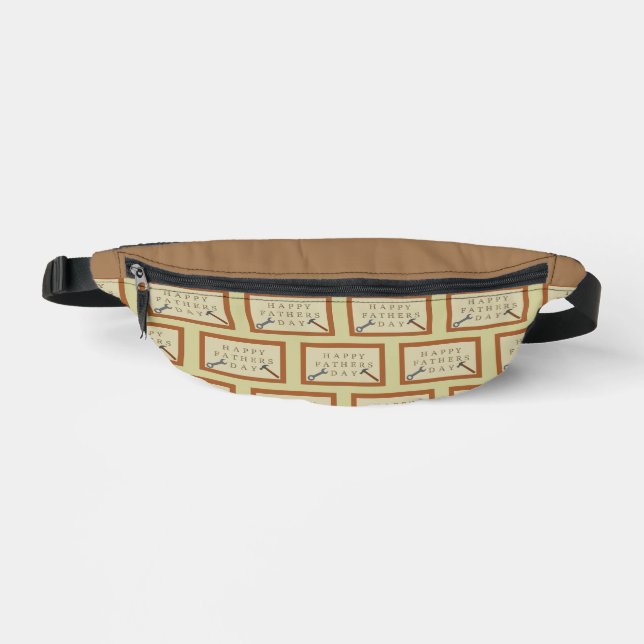 Fathers Day Wooden Sign Patterned Fanny Pack (Front)