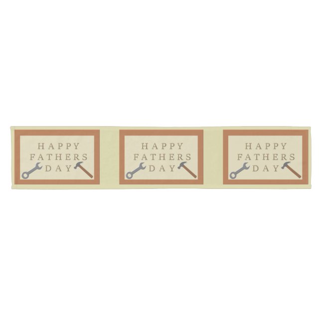 Fathers Day Wooden Sign Short Table Runner (Horizontal)