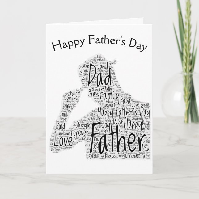 Father's Day word art card (Front)