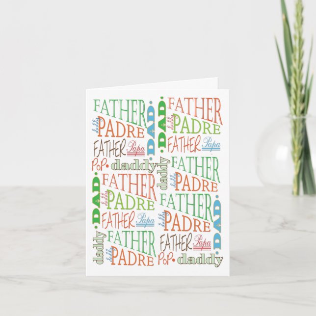 Father's Day Wording Card (Front)