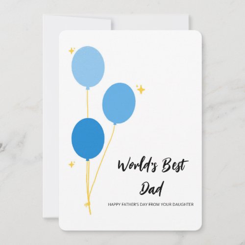 Fathers Day World Best Dad Holiday Card